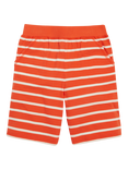 Frugi Kids' Organic Cotton Stripe Shorts, Tiger Orange