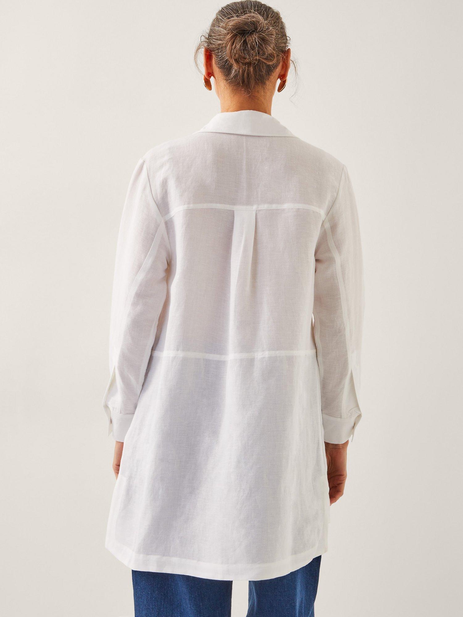 Product image 2 of 4, which shows Monsoon Tatiana Shirt, White, S