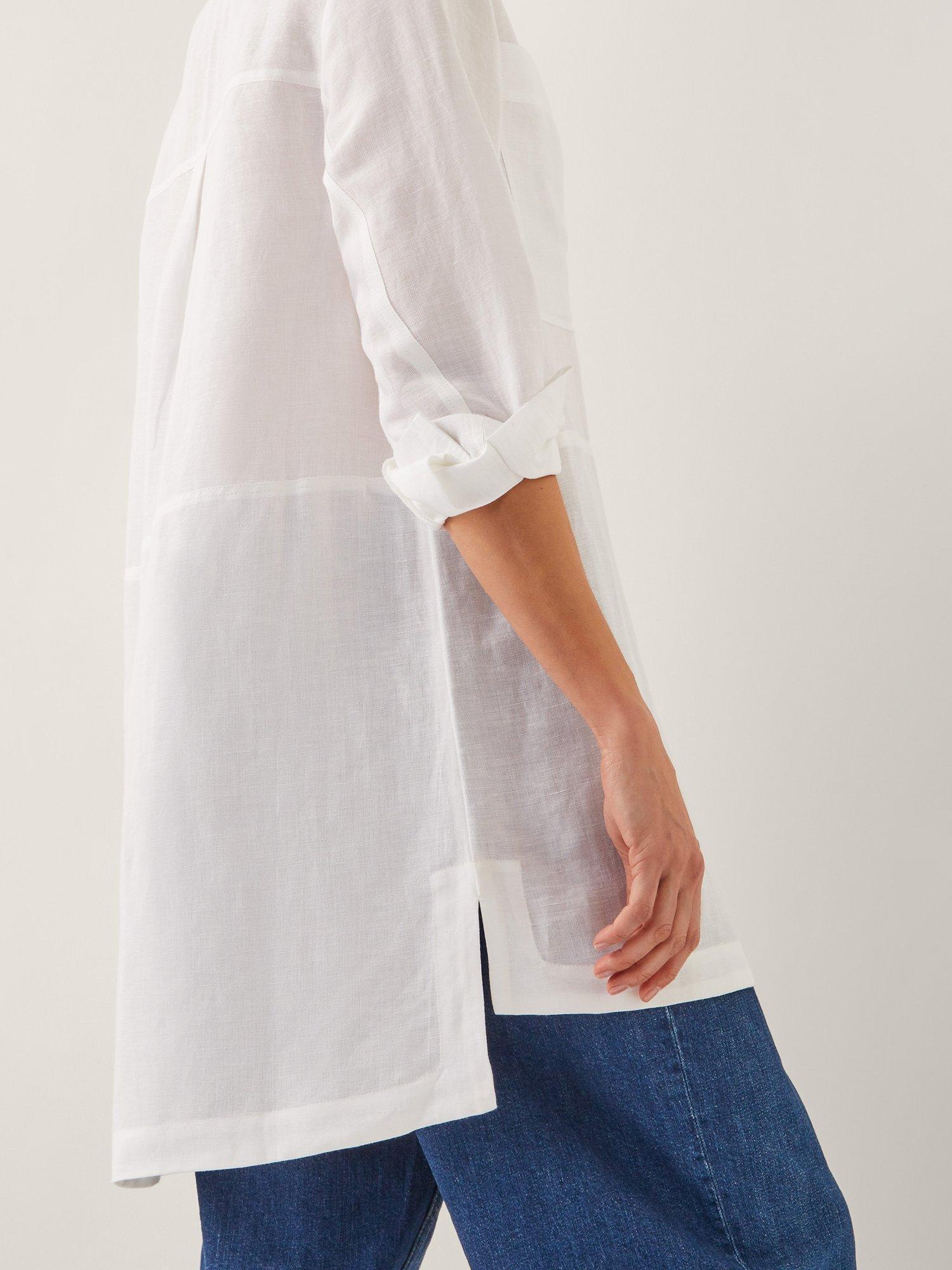 Product image 4 of 4, which shows Monsoon Tatiana Shirt, White, S