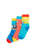 Frugi Kids' Rock My High Seas Socks, Pack of 3, Multi