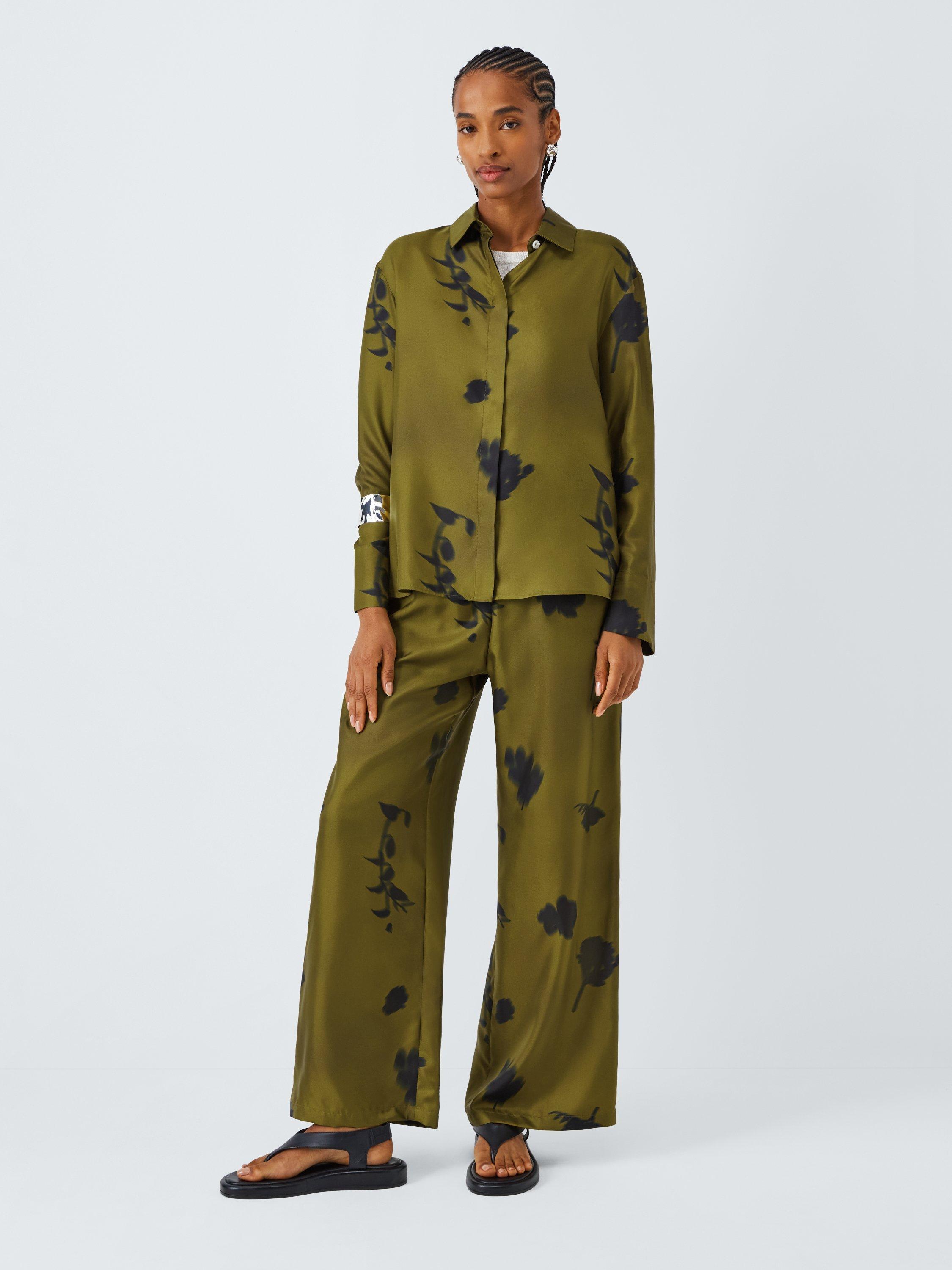 Product image 3 of 6, which shows MM Eraclea Floral Shirt, Green/Black, 6