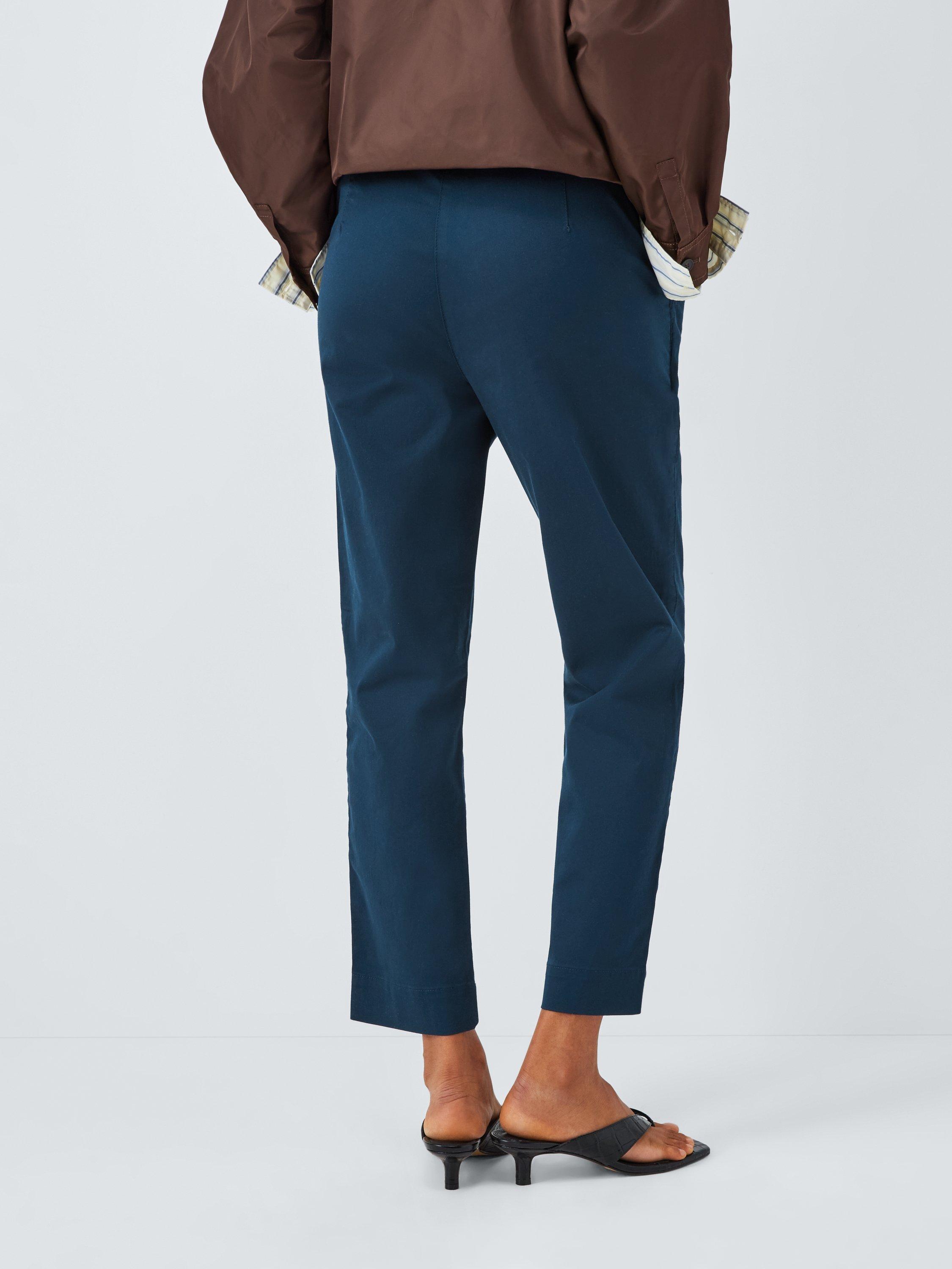 Product image 2 of 6, which shows MM Mara Straight Tailored Trousers, Navy, 6