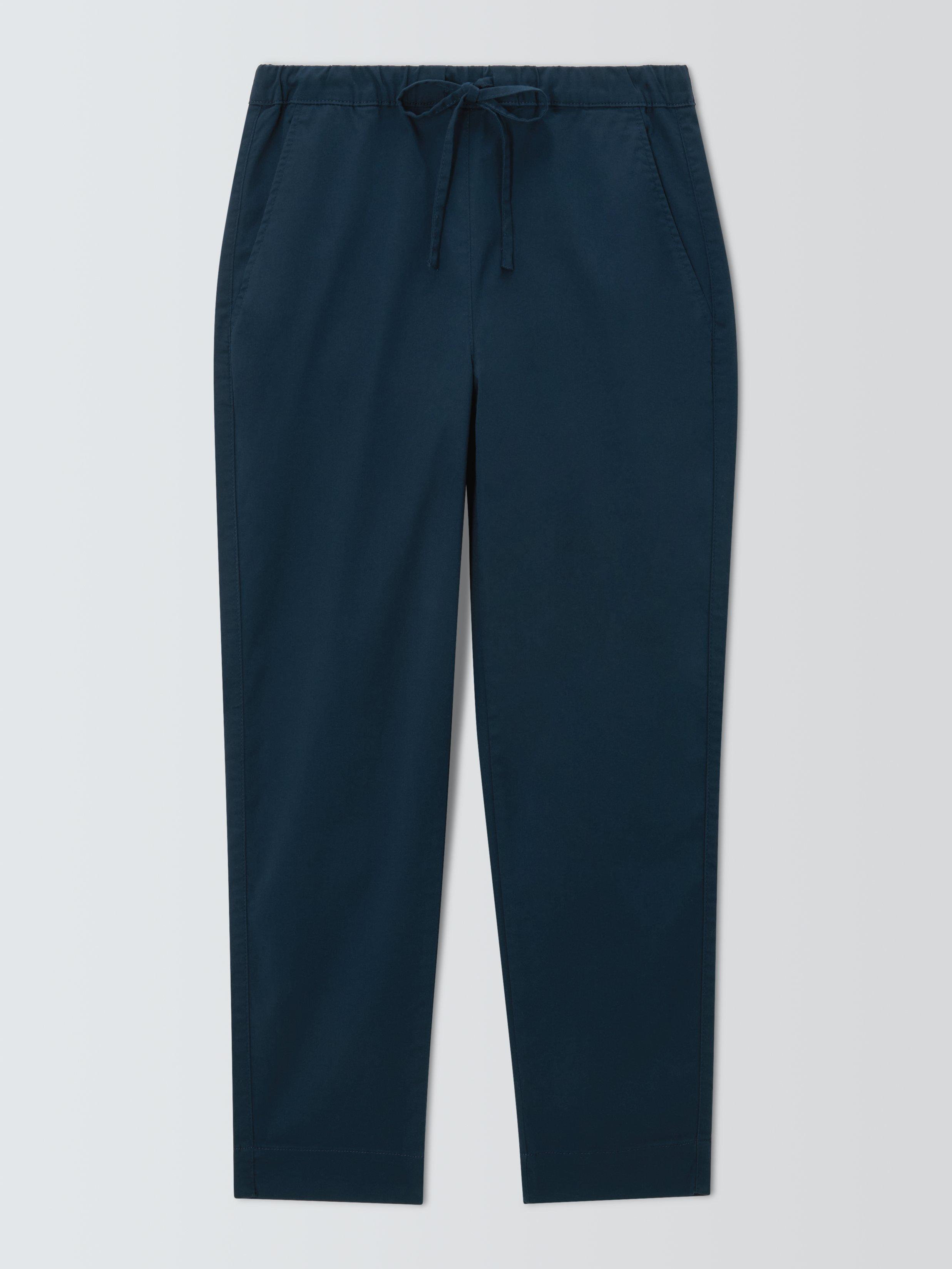 Product image 4 of 6, which shows MM Mara Straight Tailored Trousers, Navy, 6