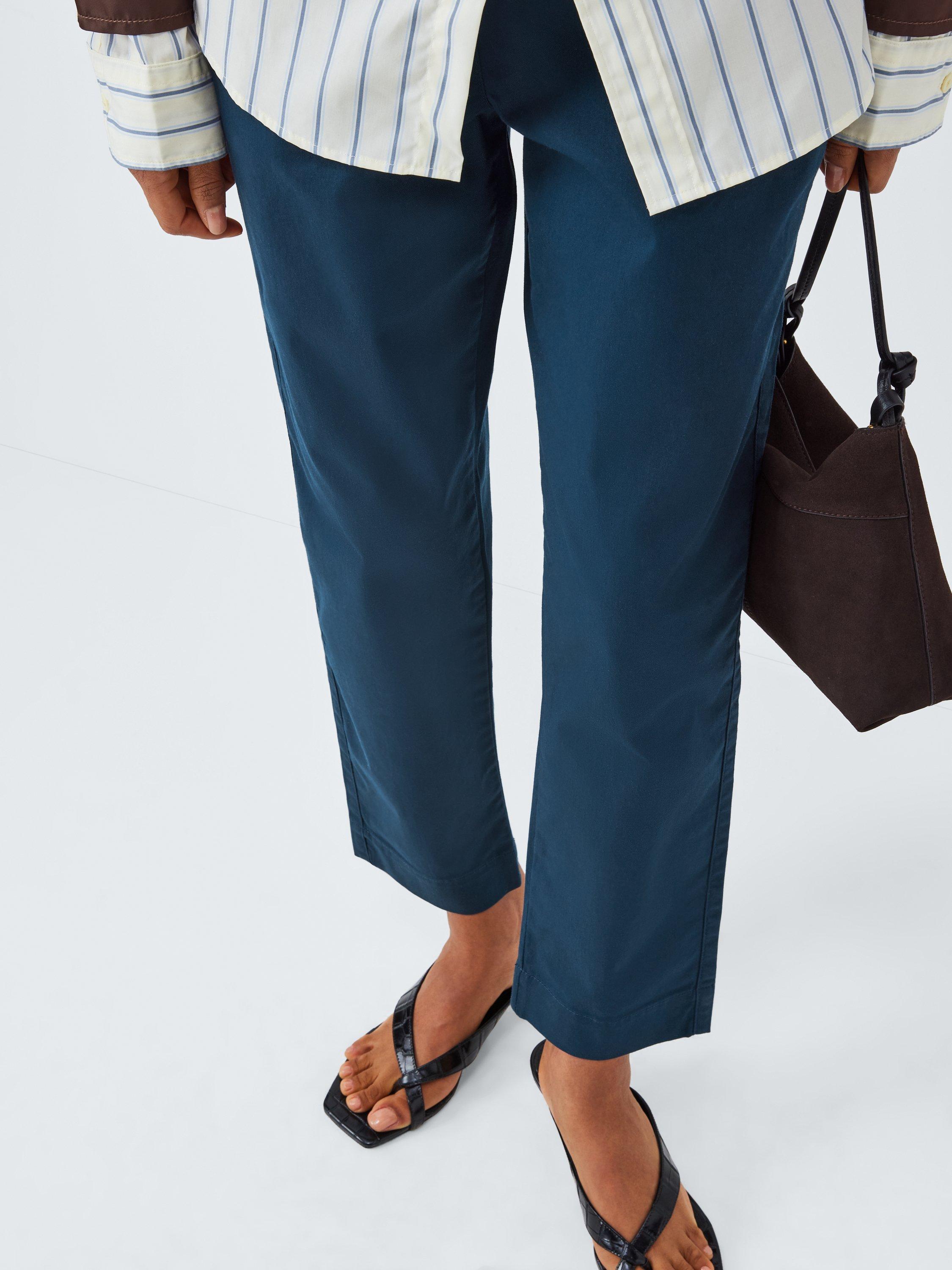 Product image 6 of 6, which shows MM Mara Straight Tailored Trousers, Navy, 6
