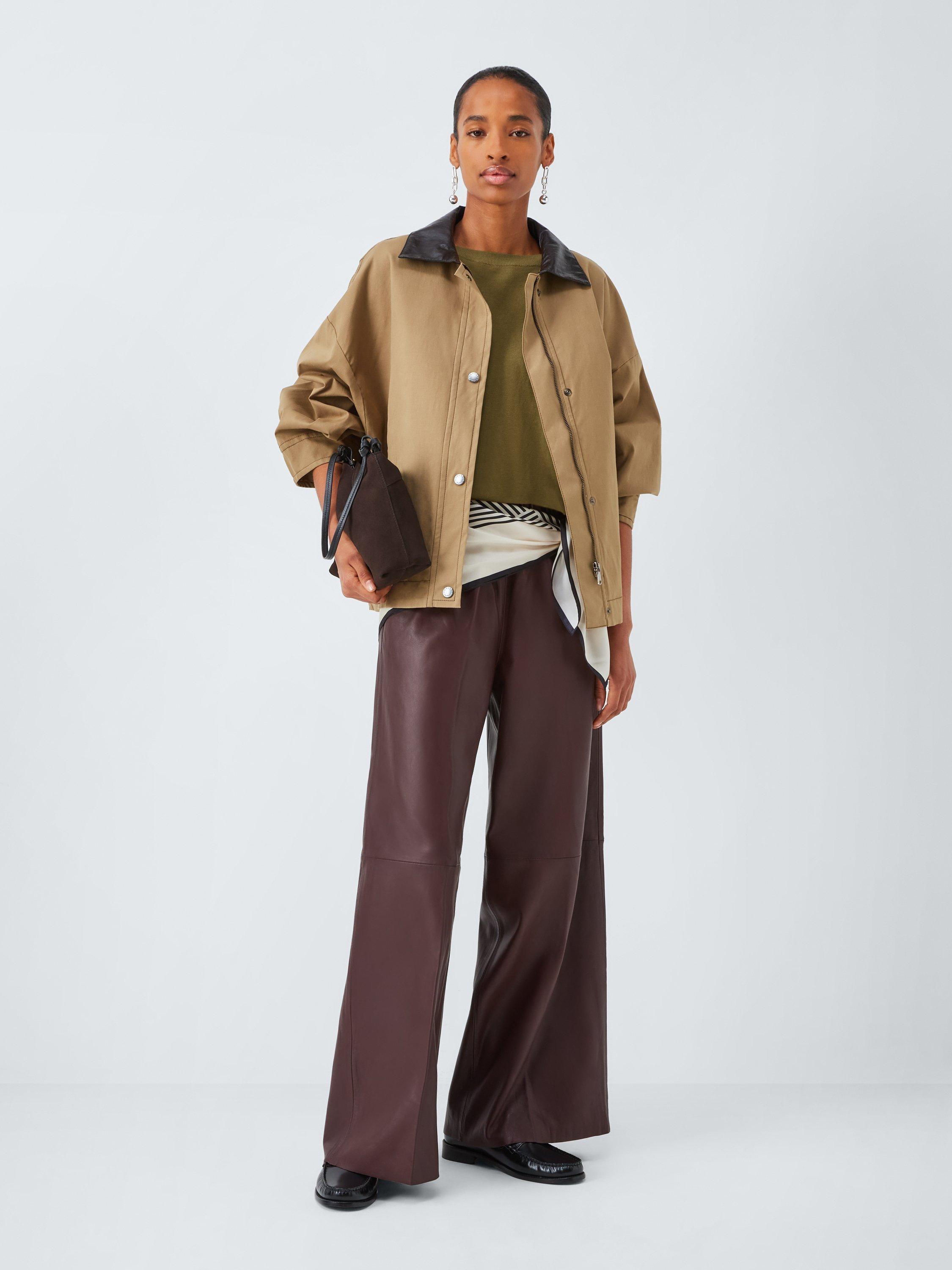 Product image 3 of 6, which shows MM Arca Long Sleeve Silk Blend Top, Green, XS