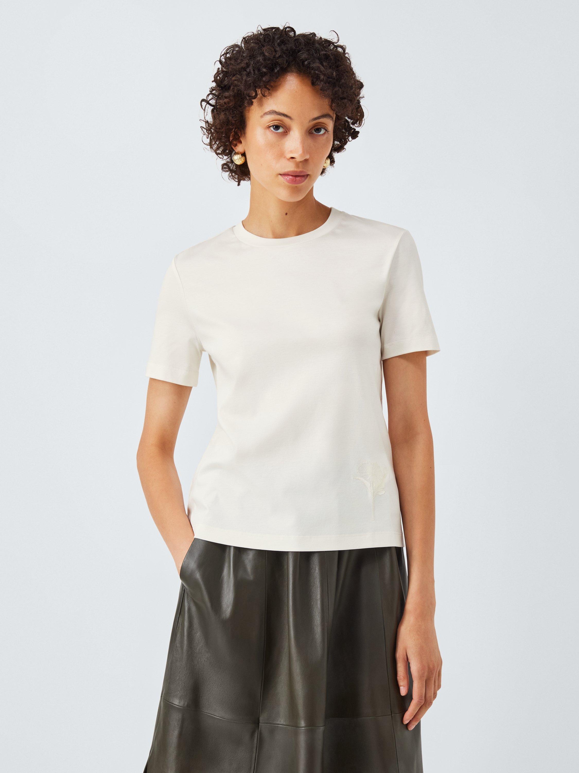 Product image 2 of 6, which shows MM Comodo Crew Neck T-Shirt, White, XS