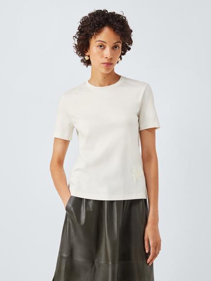 MM by MaxMara Comodo Crew Neck T-Shirt, White - view 2, White