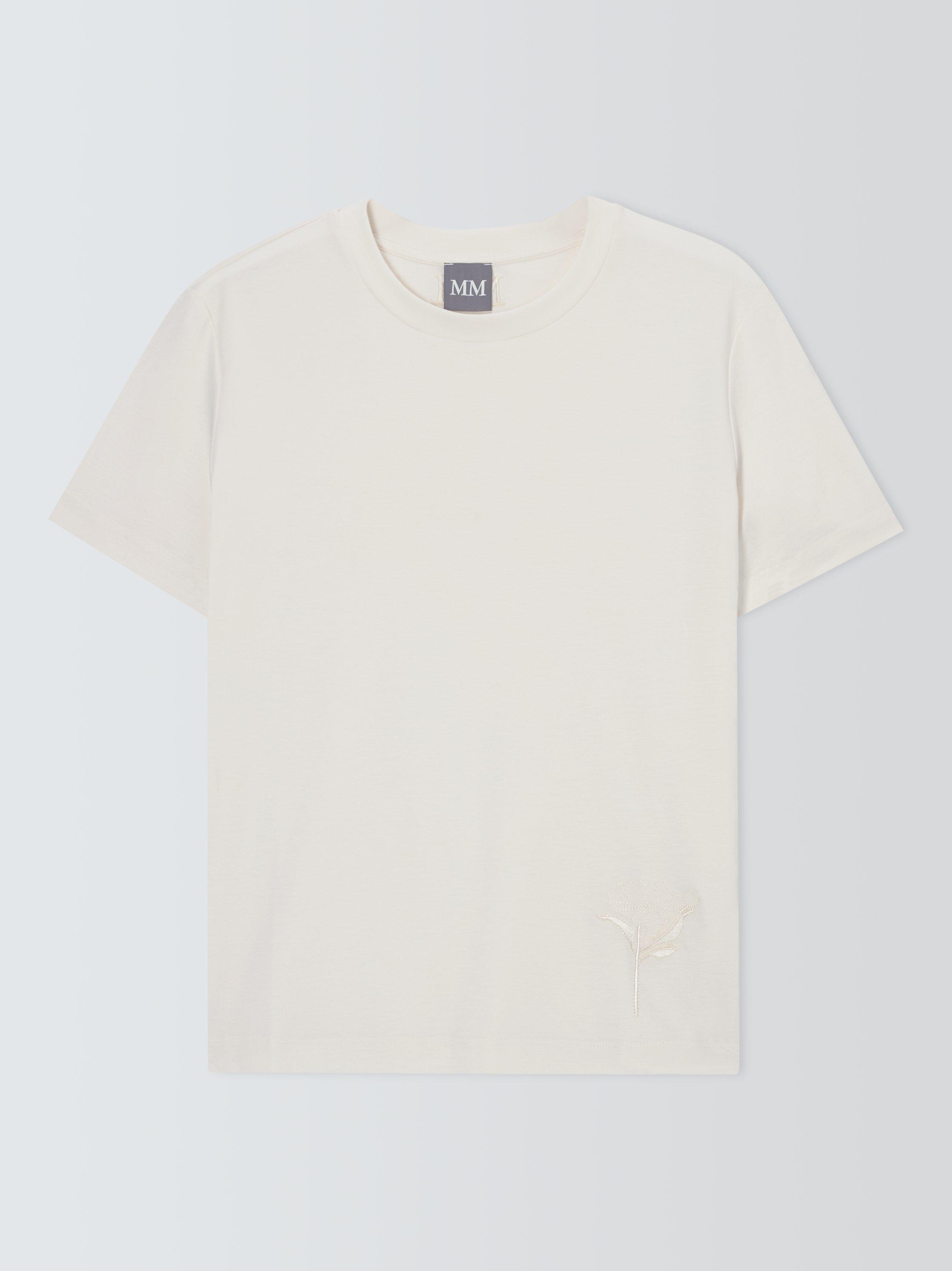 Product image 4 of 6, which shows MM Comodo Crew Neck T-Shirt, White, XS