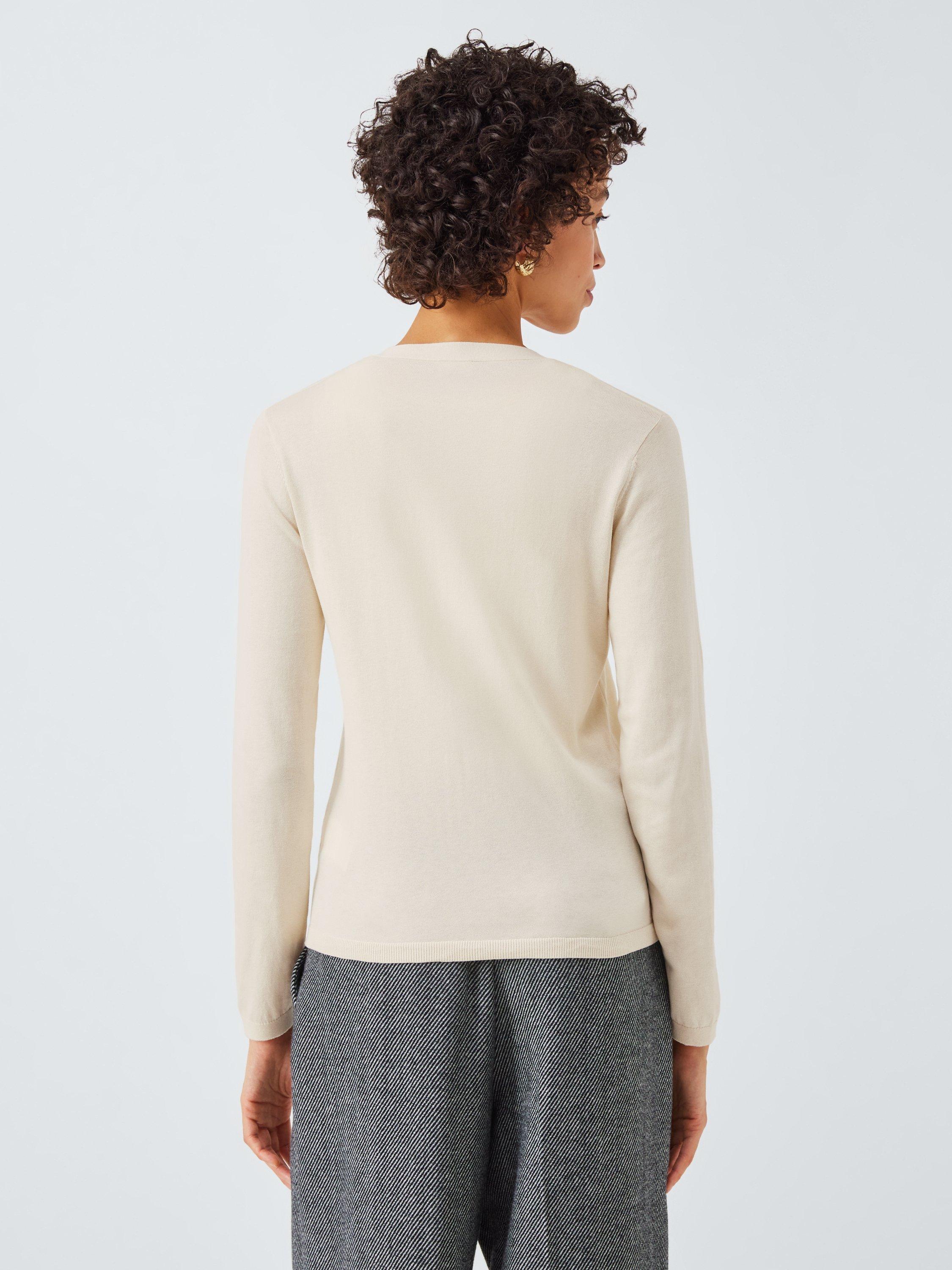 Product image 2 of 6, which shows MM Efedra Silk Rich Cardigan, Beige, XS