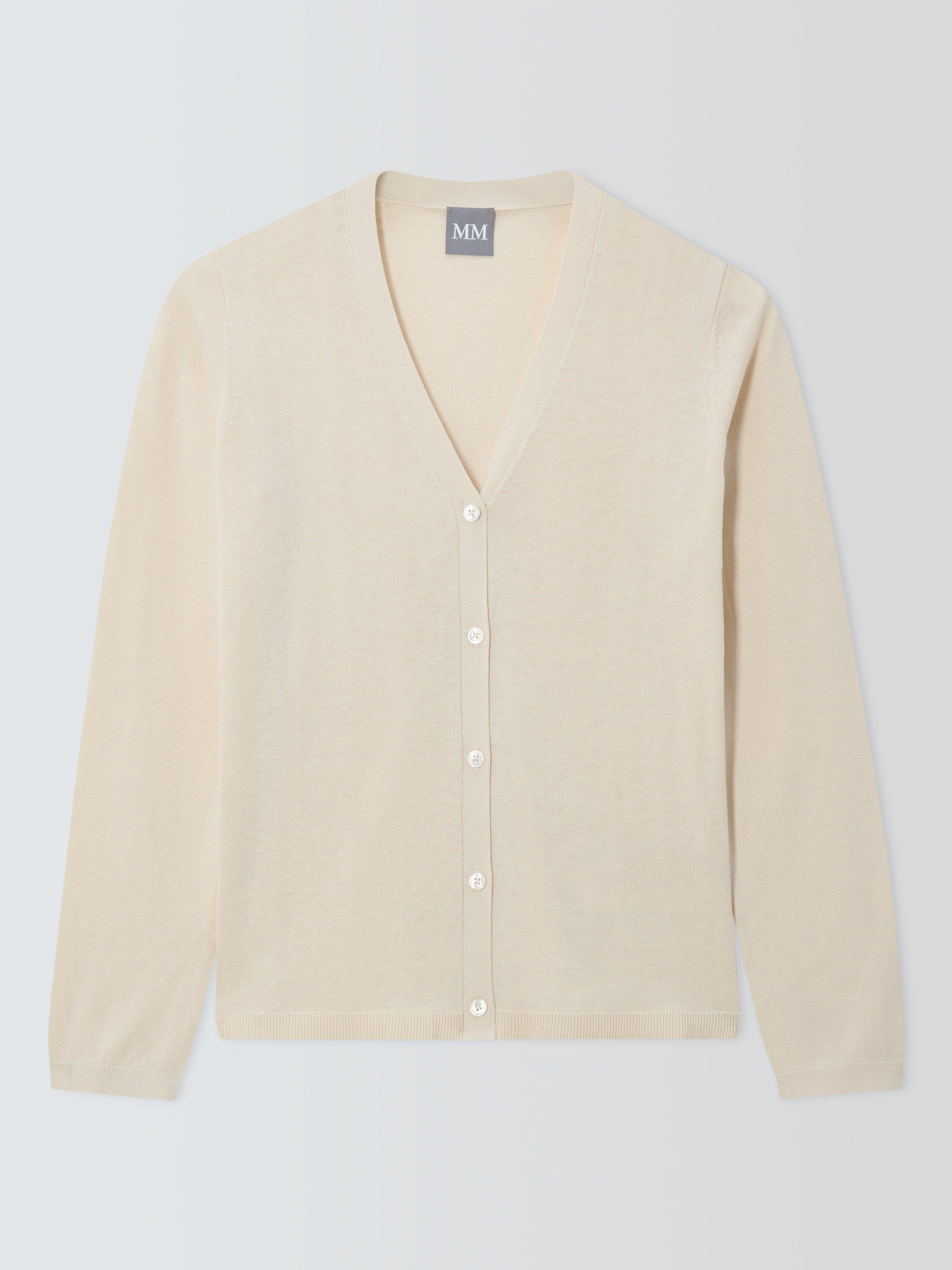 Product image 4 of 6, which shows MM Efedra Silk Rich Cardigan, Beige, XS