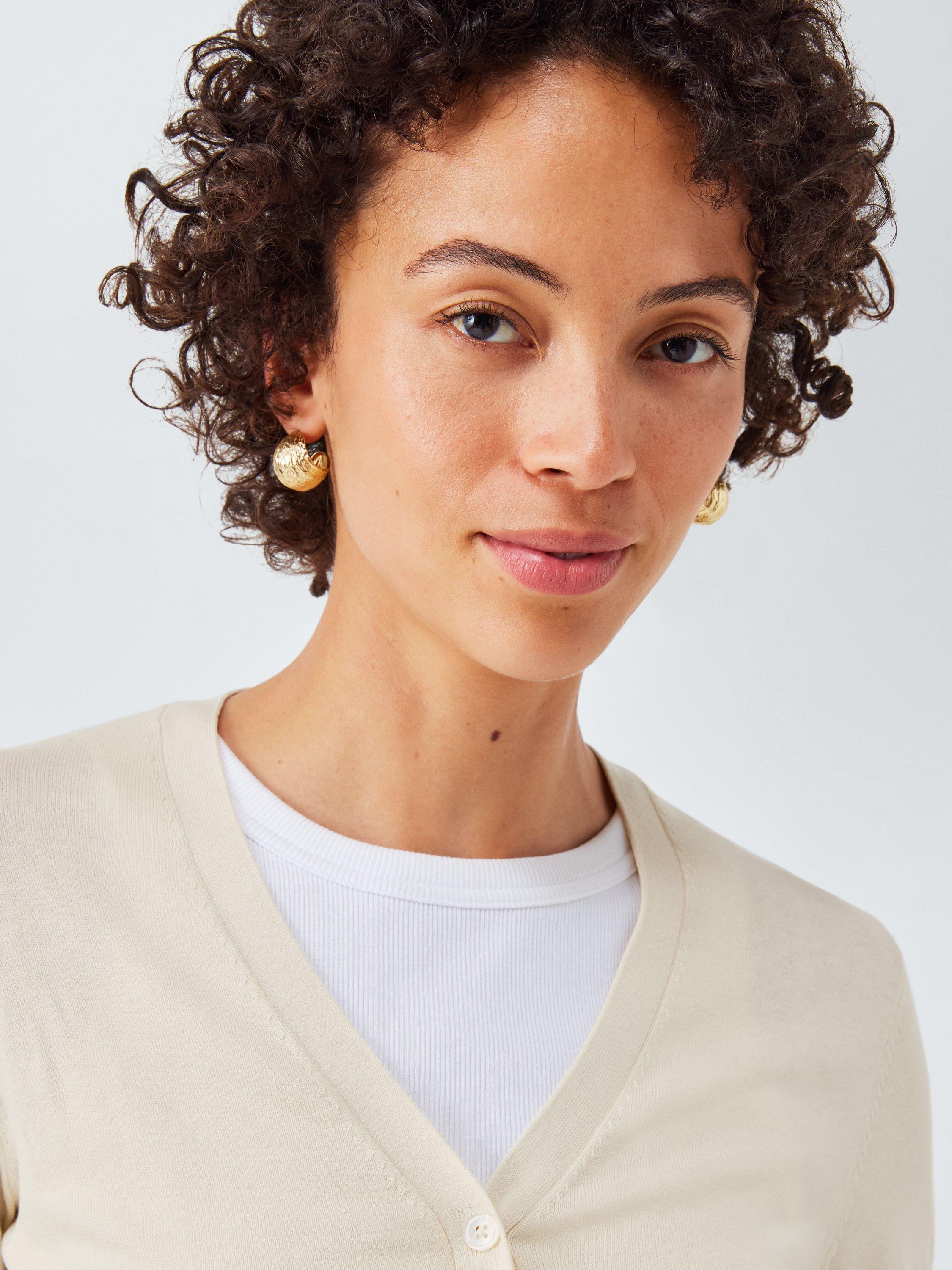Product image 6 of 6, which shows MM Efedra Silk Rich Cardigan, Beige, XS