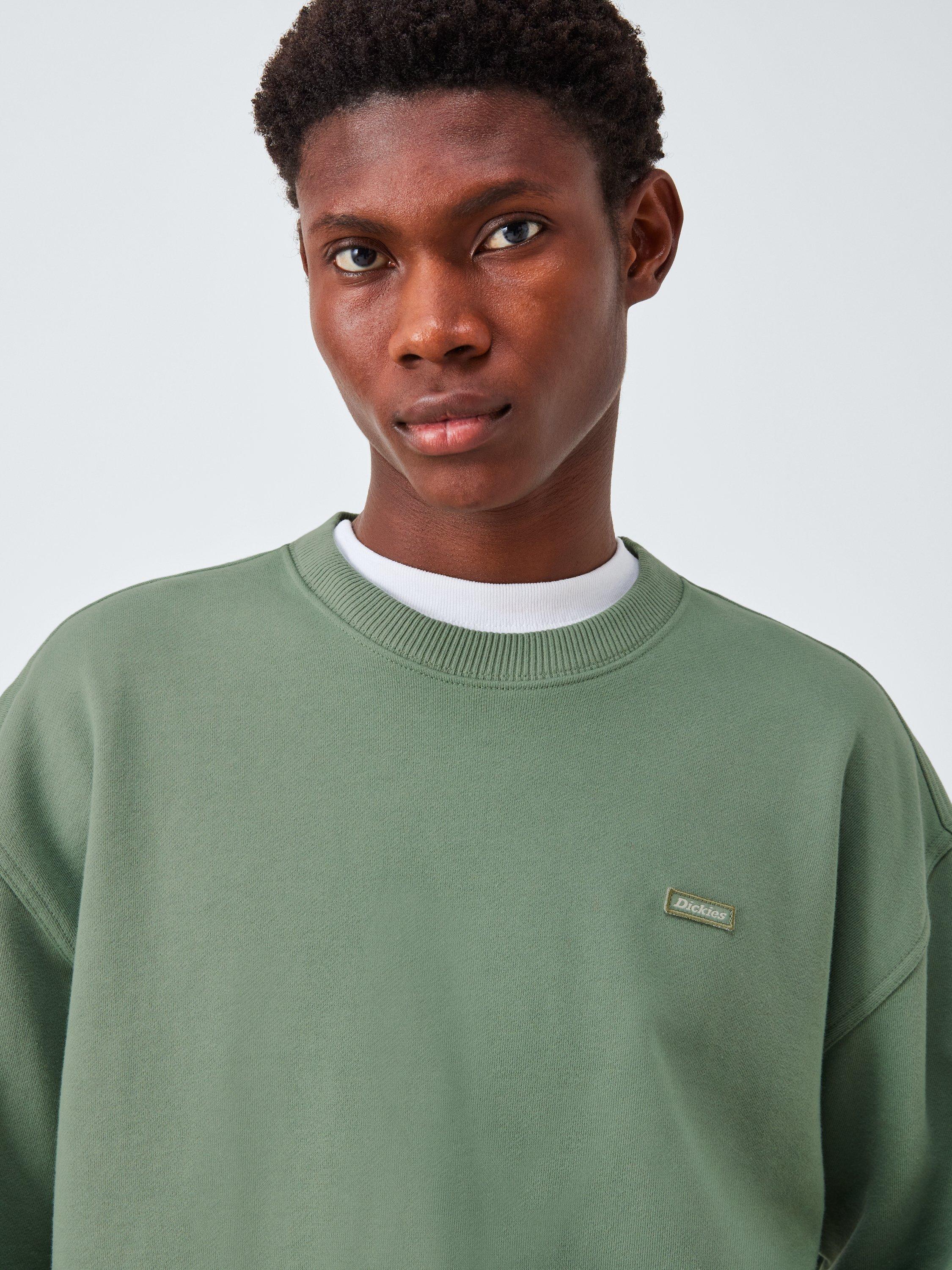 Product image 5 of 6, which shows Dickies Clancy Cotton Blend Brushed Back Sweatshirt, Sea Spray, XL