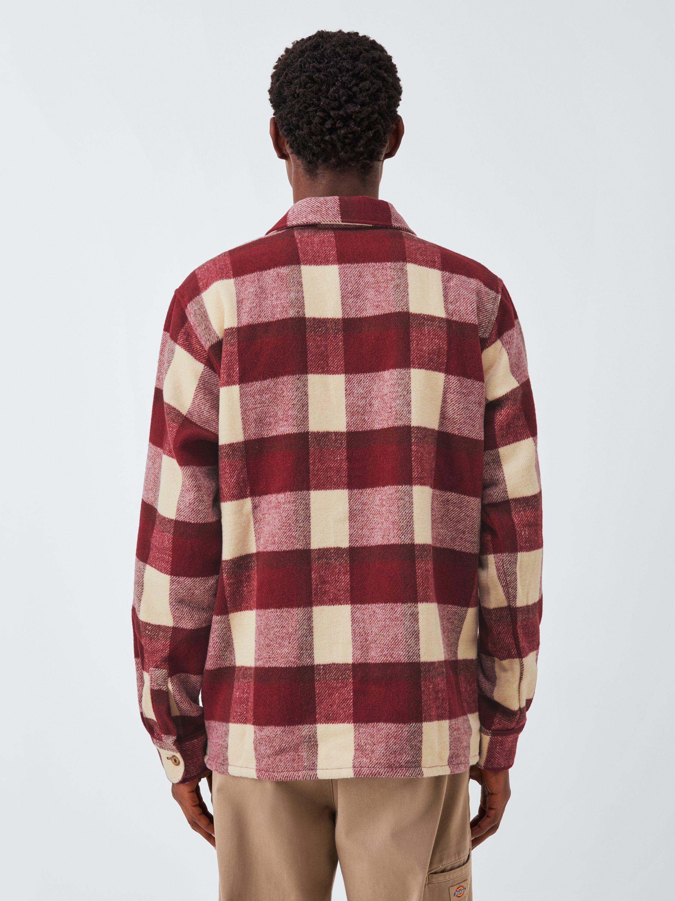 Product image 2 of 6, which shows Dickies Coaling Regular Fit Check Shirt, Tibetan Red, S