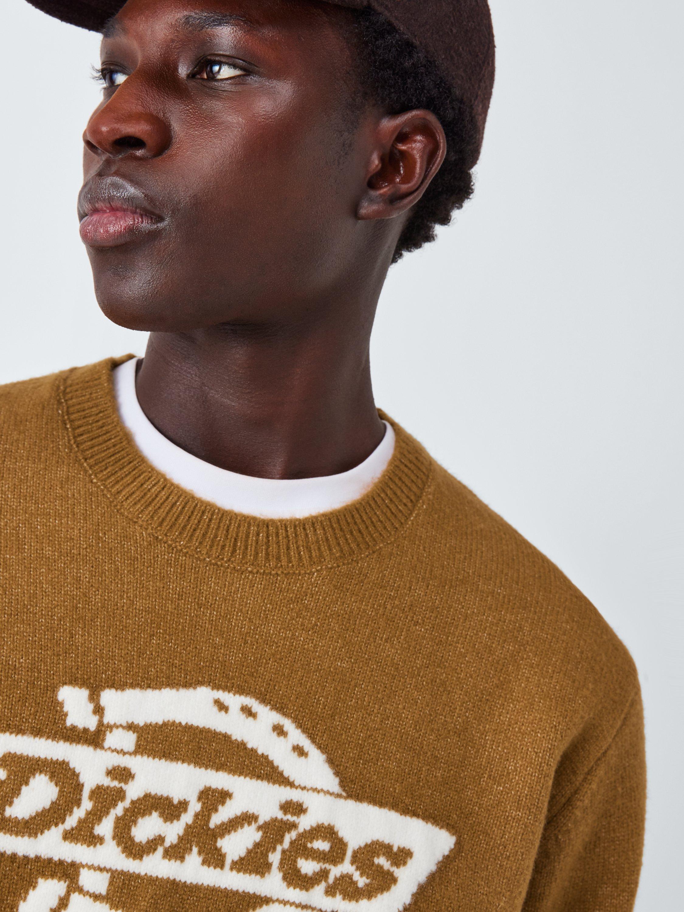 Product image 5 of 6, which shows Dickies Ruston Crew Neck Jumper, Brown Duck, S