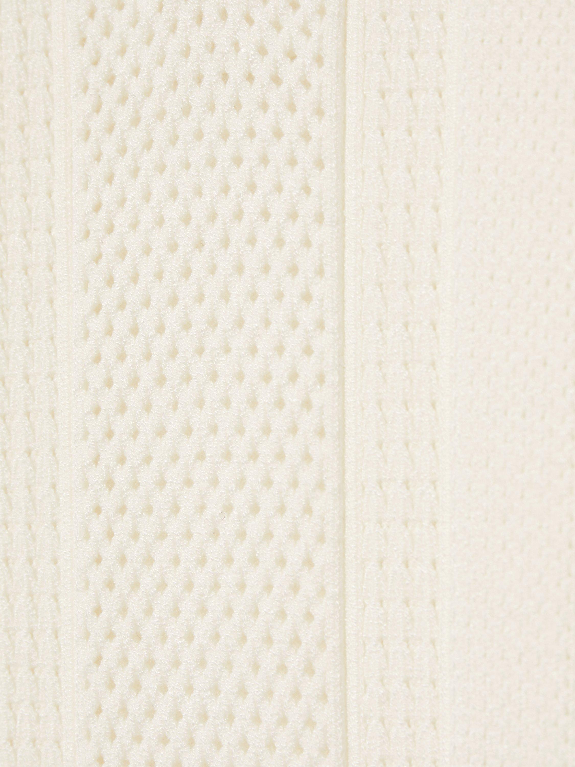 Product image 4 of 4, which shows Reiss Kids' Texas Textured Quarter-Zip Polo Shirt, Optic White, 4-5 years
