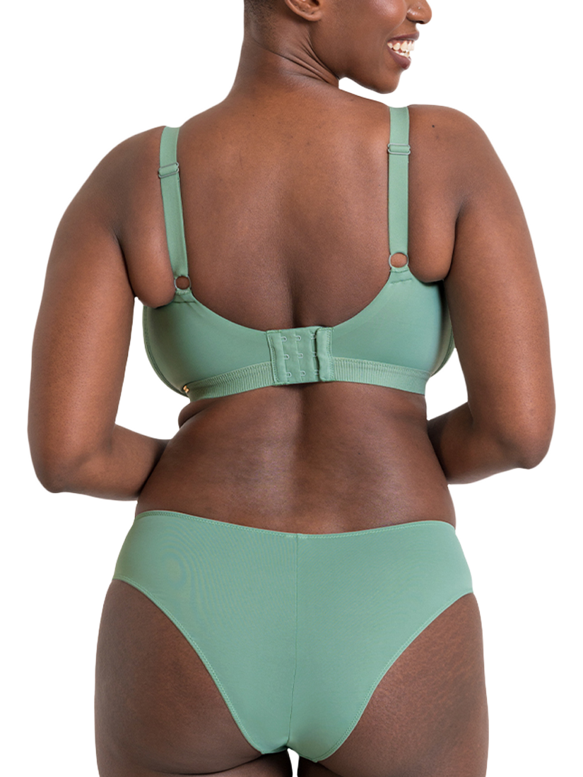 Product image 2 of 8, which shows Curvy Kate Zen Brazilian Knickers, Sage Green, S-M
