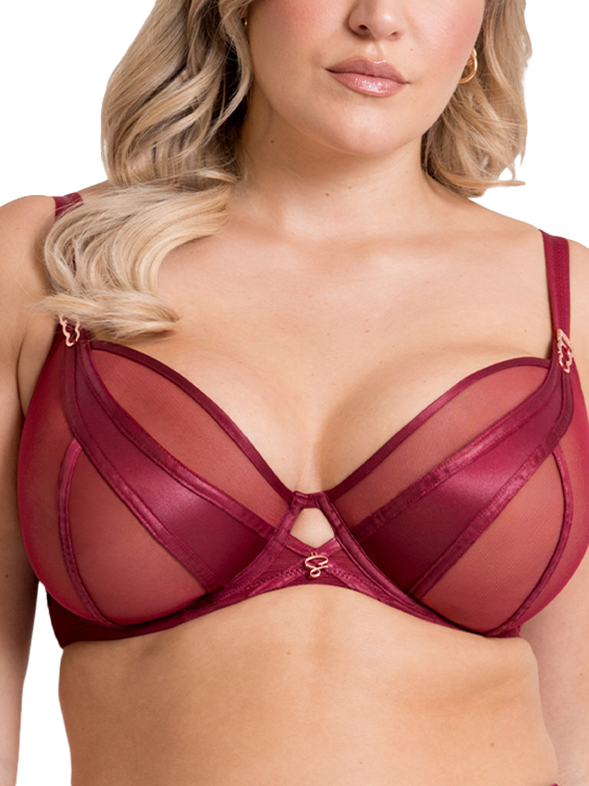 Product image 1 of 8, which shows Curvy Kate Suspense Plunge Bra, Sangria, 30DD
