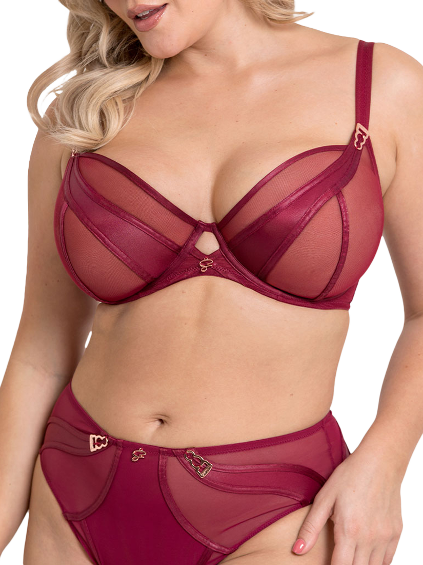 Product image 4 of 8, which shows Curvy Kate Suspense Plunge Bra, Sangria, 30DD
