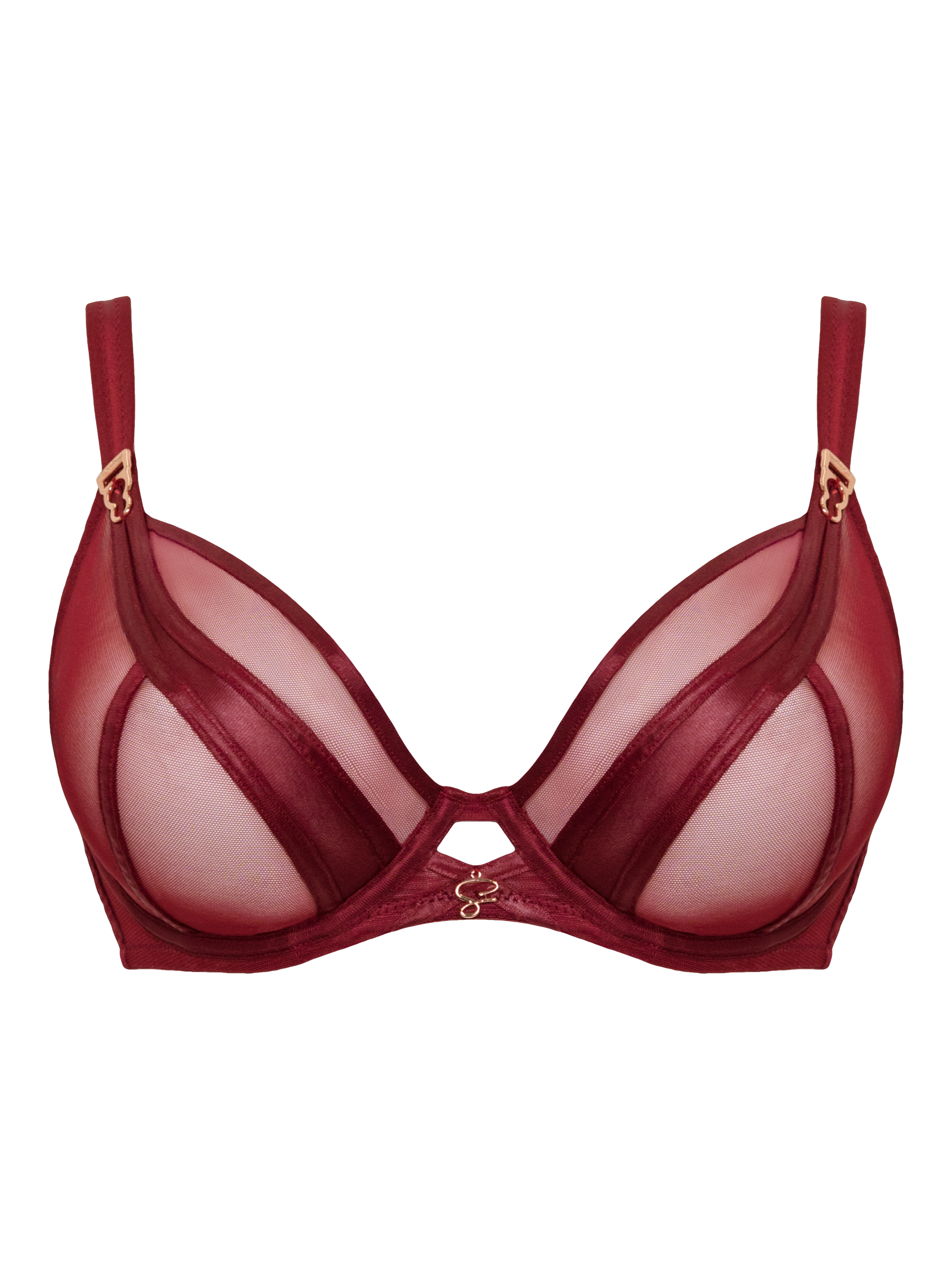 Product image 8 of 8, which shows Curvy Kate Suspense Plunge Bra, Sangria, 30DD