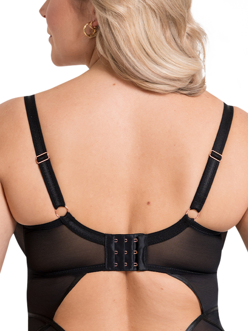Product image 5 of 8, which shows Curvy Kate Scantilly Suspense Wired Bodysuit, Black, 30DD