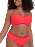 Curvy Kate Minimalist Bandeau Bikini Top, Coral/Pink
