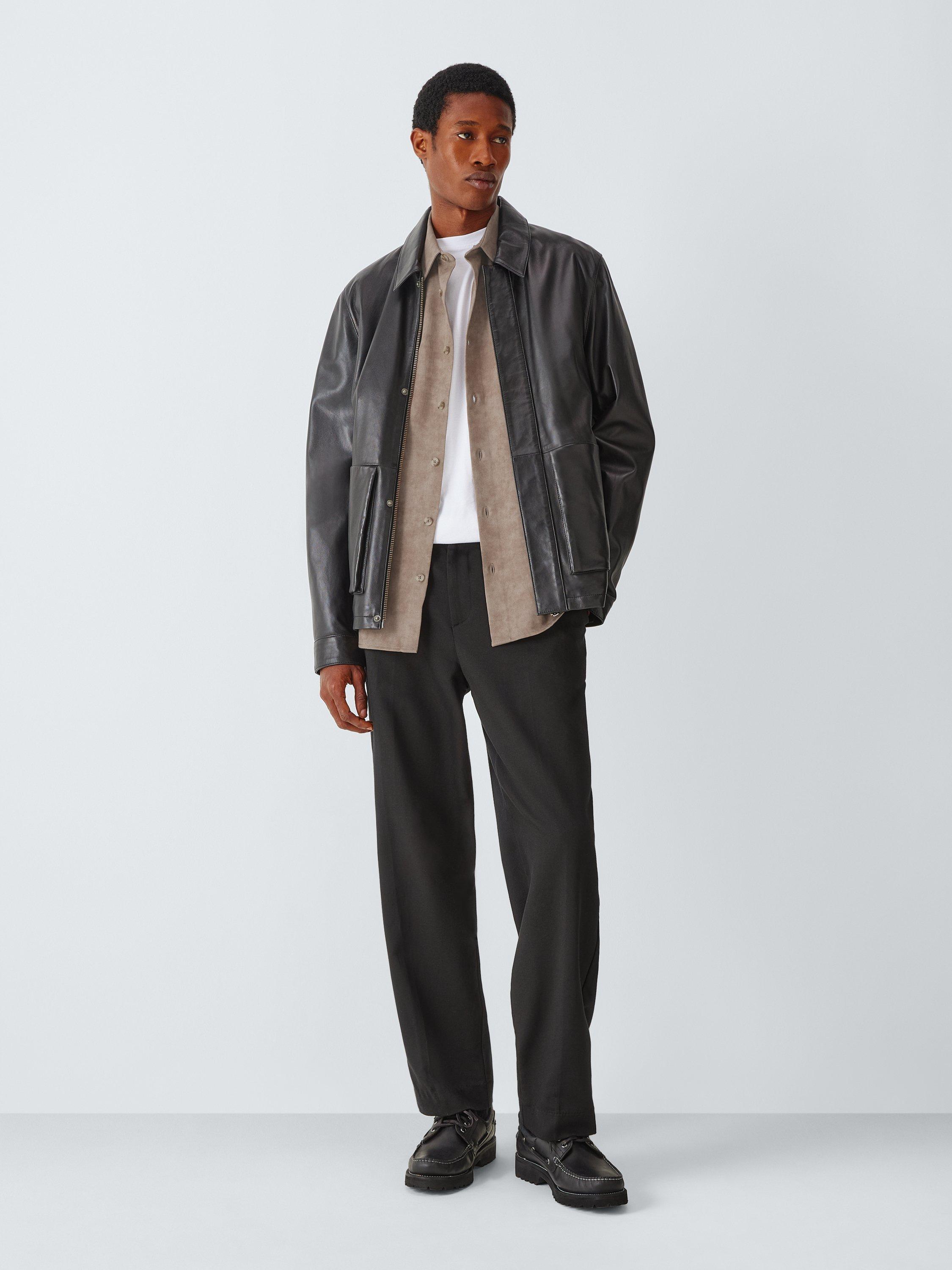 Product image 3 of 6, which shows Kin Cotton Blend Long Sleeve Collar Shirt, Brown, S