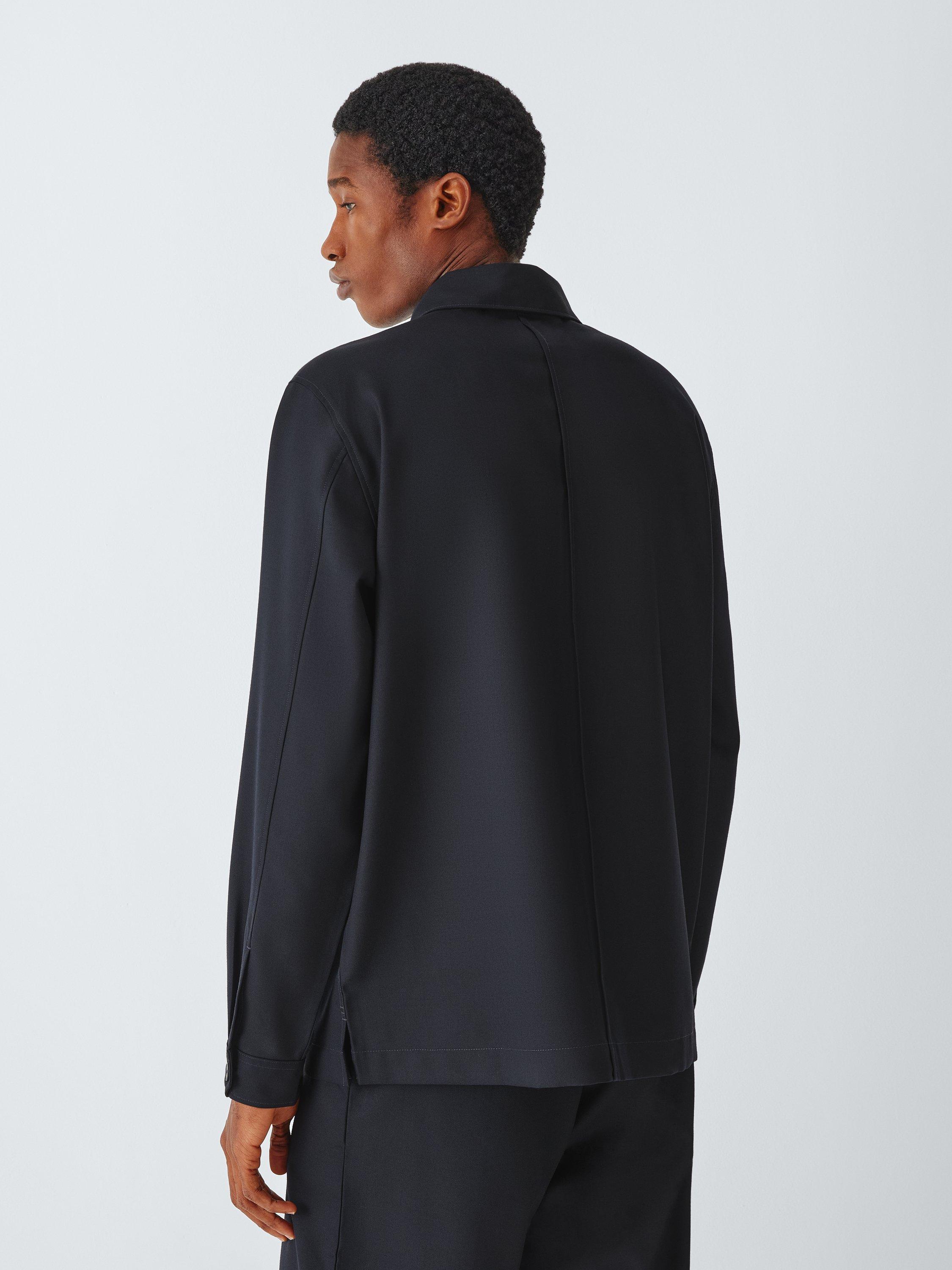 Product image 2 of 7, which shows Kin Pintuck Wool Blend Shirt, Dark Navy, S