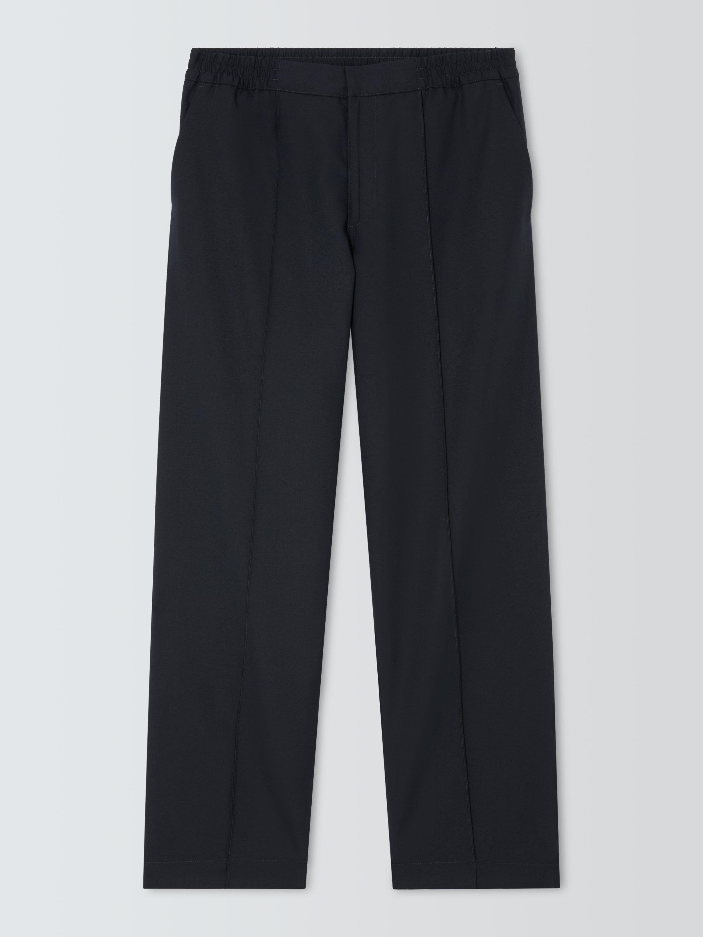 Product image 4 of 6, which shows Kin Pintuck Wool Blend Trousers, Dark Navy, S