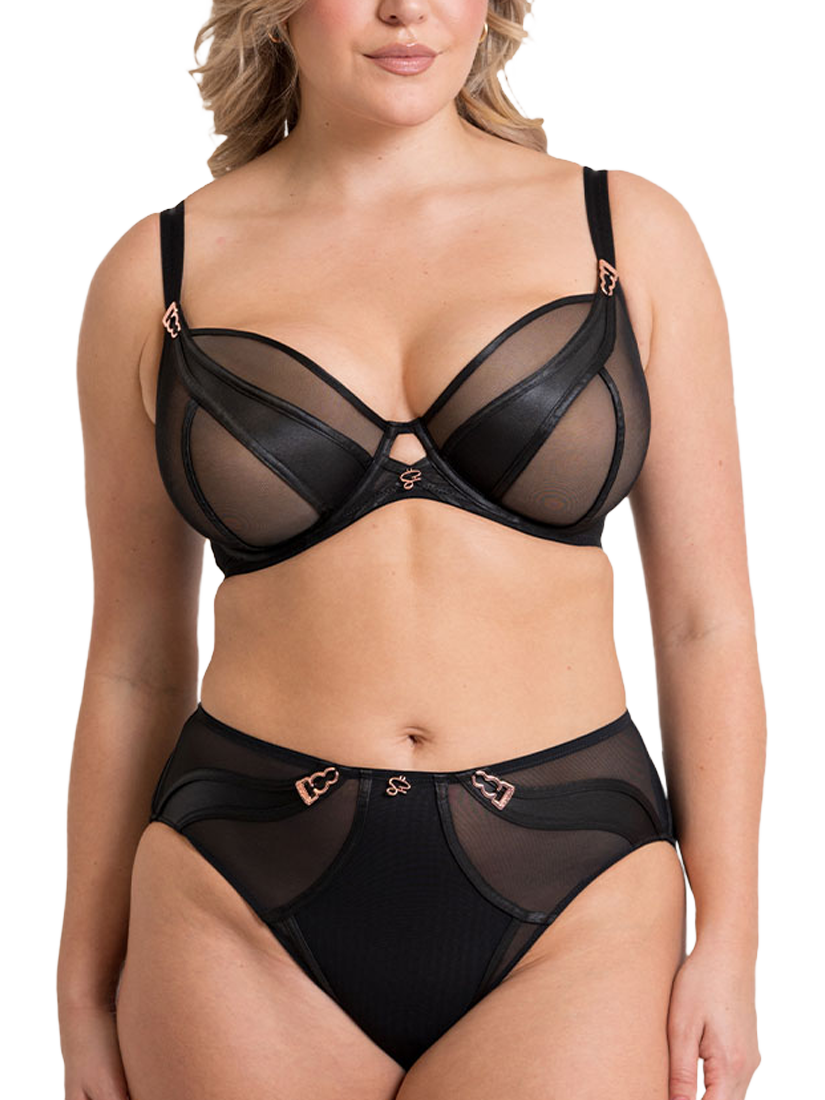 Product image 1 of 7, which shows Curvy Kate Suspense High Waist Knickers, Black, M