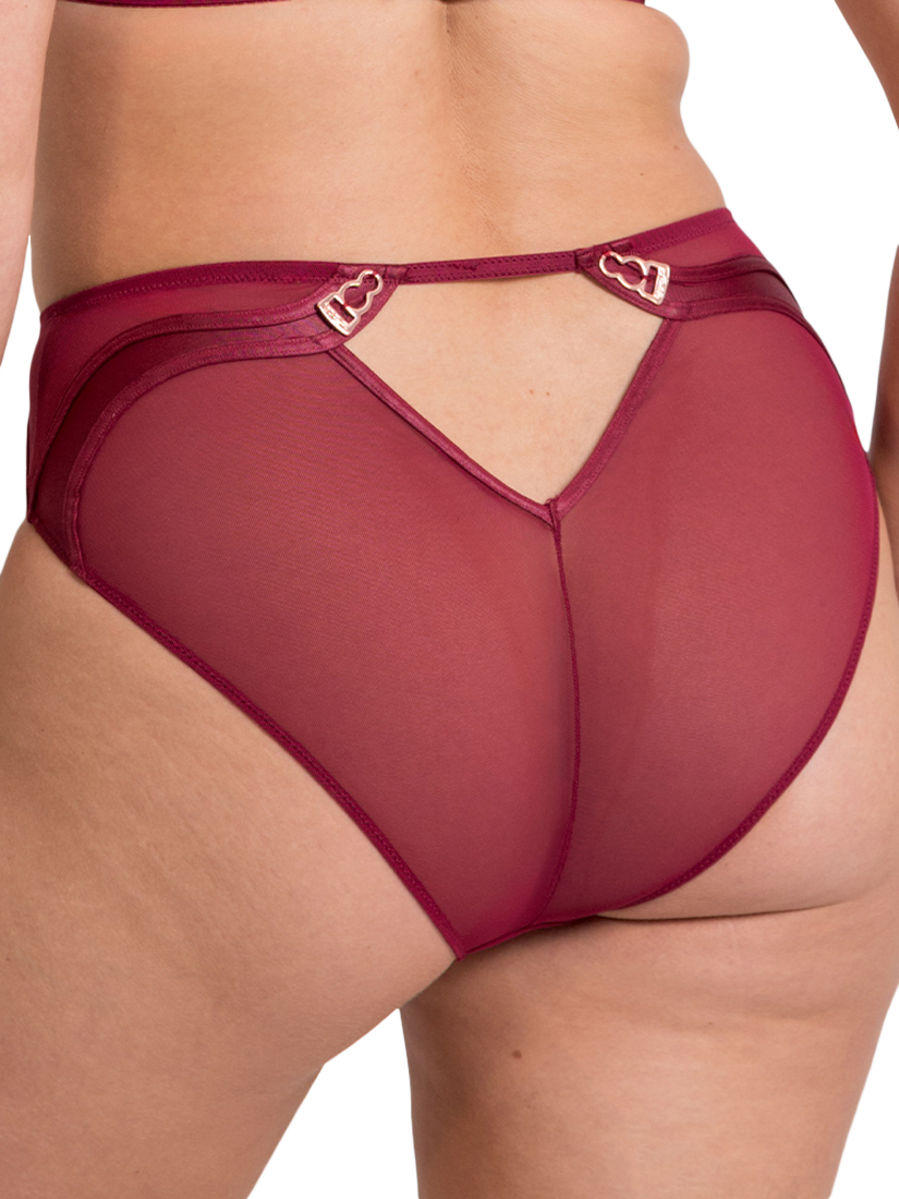 Product image 4 of 7, which shows Curvy Kate Suspense High Waist Knickers, Sangria, S