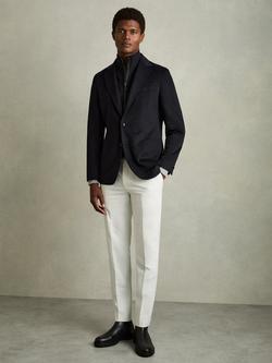 Reiss Patch Gilet Insert Blazer, Navy