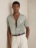 Reiss Laurent Embroidered Shirt, Green/Multi