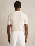 Reiss Royce Pointelle Button Through Shirt, Off White