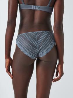 John Lewis Isla Bikini Knickers, White - view 2, Indigo Blue