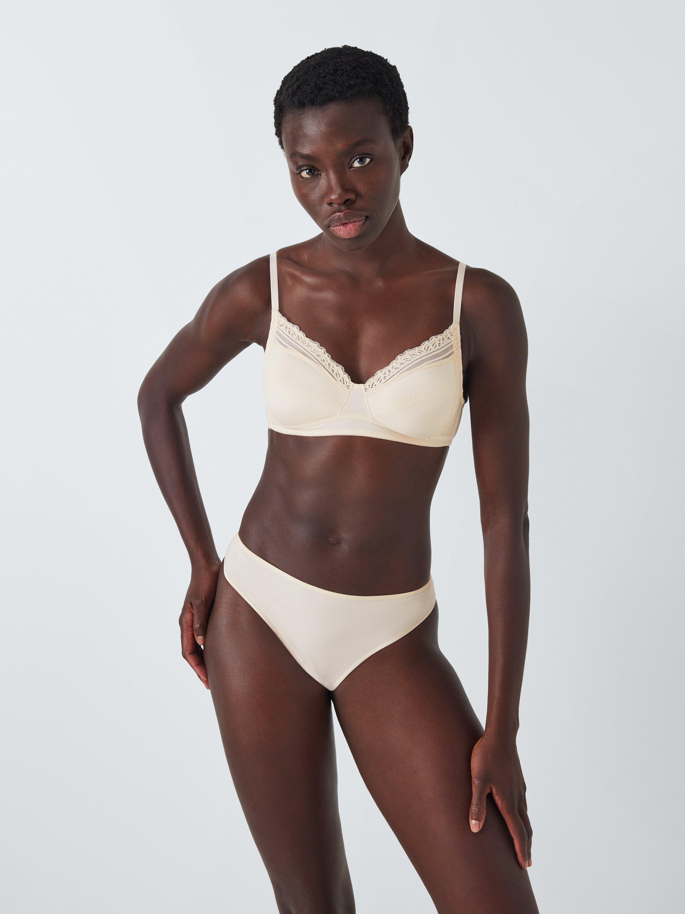 Product image 3 of 10, which shows John Lewis Isla Bikini Knickers, Cream Pink, 8