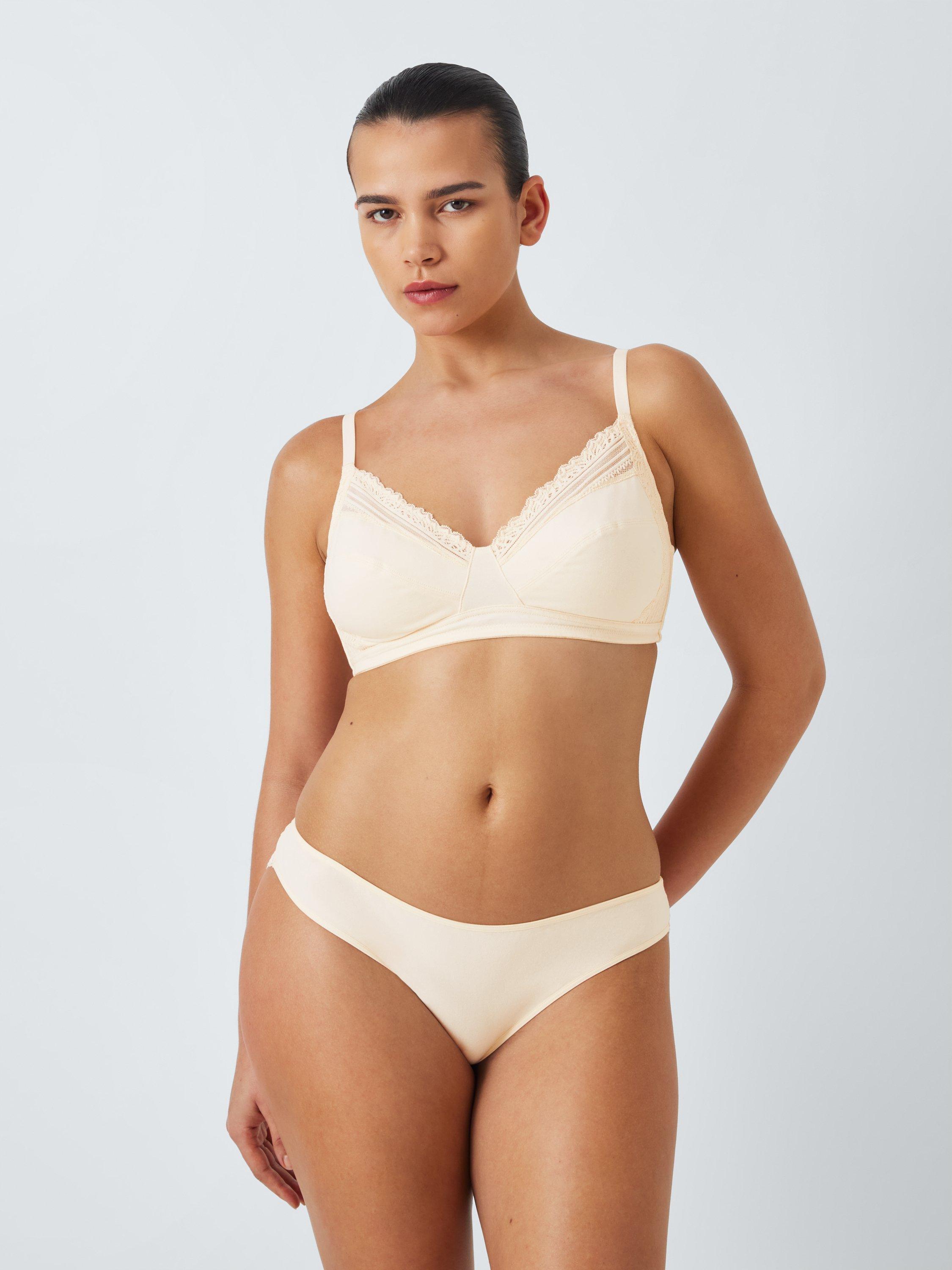 Product image 9 of 10, which shows John Lewis Isla Bikini Knickers, Cream Pink, 8