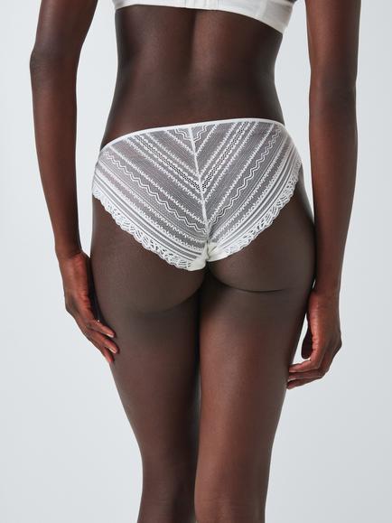 John Lewis Isla Bikini Knickers, White - view 2, White