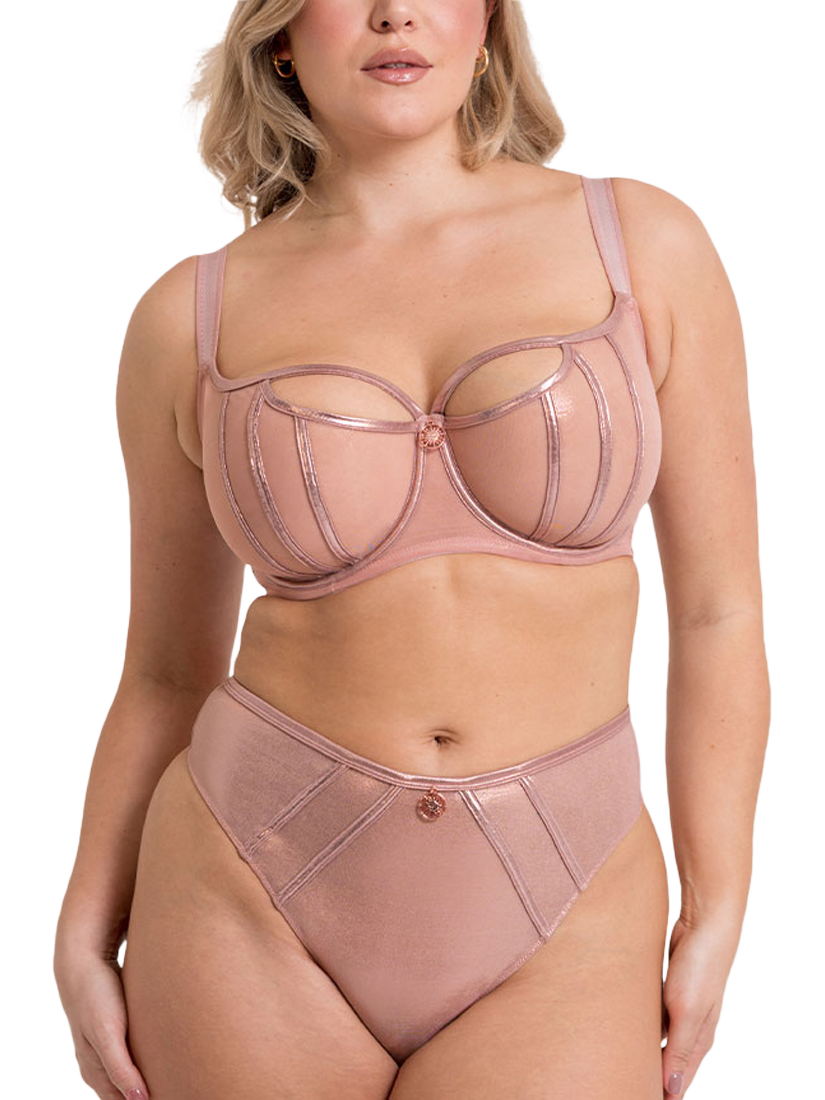 Product image 5 of 9, which shows Curvy Kate Eos Underwired Balcony Bra, Rose Gold, 30DD