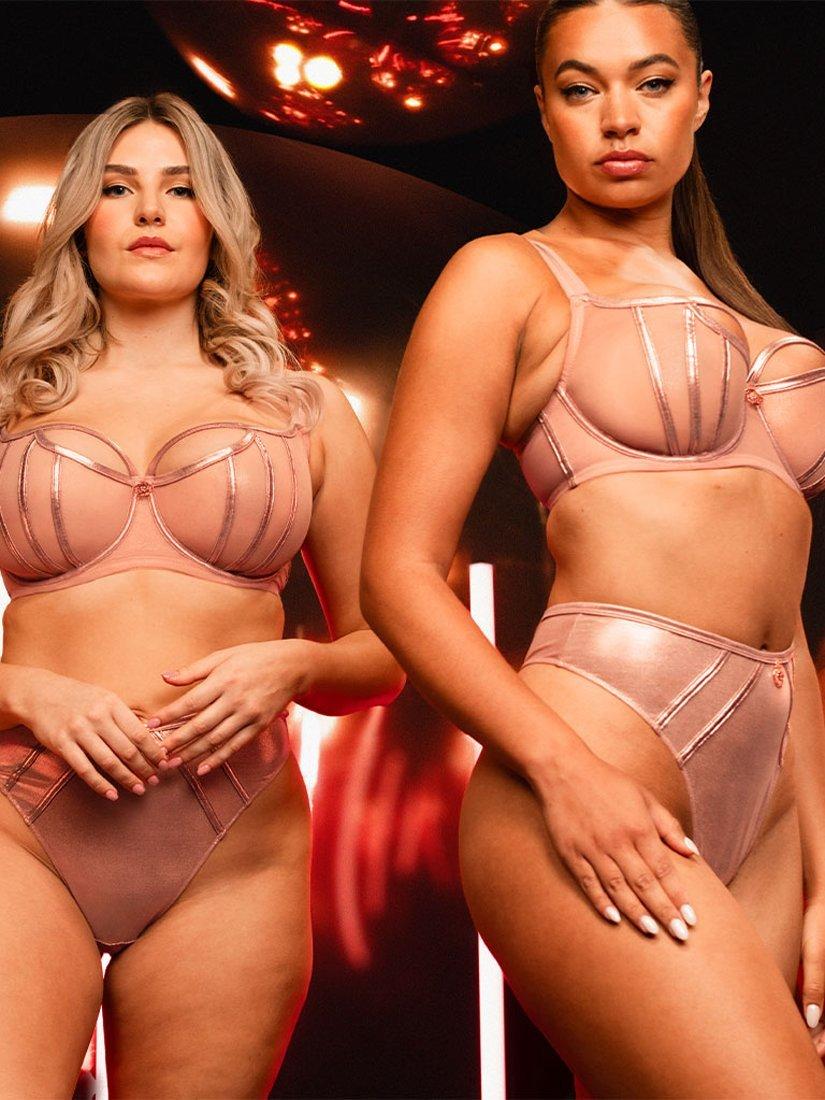 Product image 7 of 9, which shows Curvy Kate Eos Underwired Balcony Bra, Rose Gold, 30DD