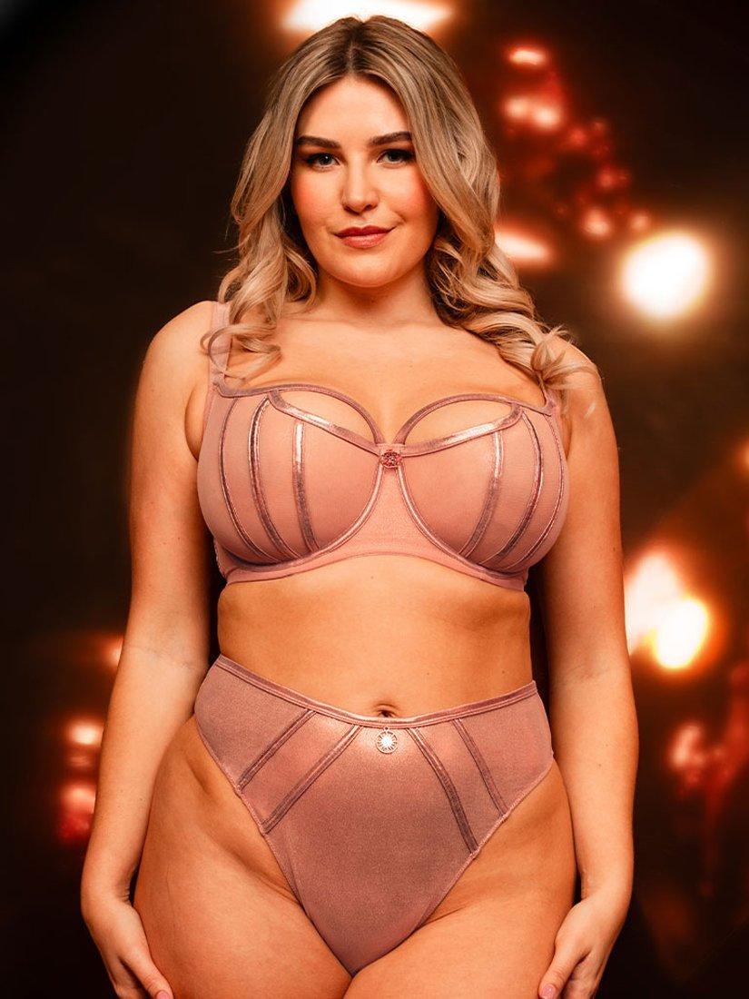 Product image 8 of 9, which shows Curvy Kate Eos Underwired Balcony Bra, Rose Gold, 30DD