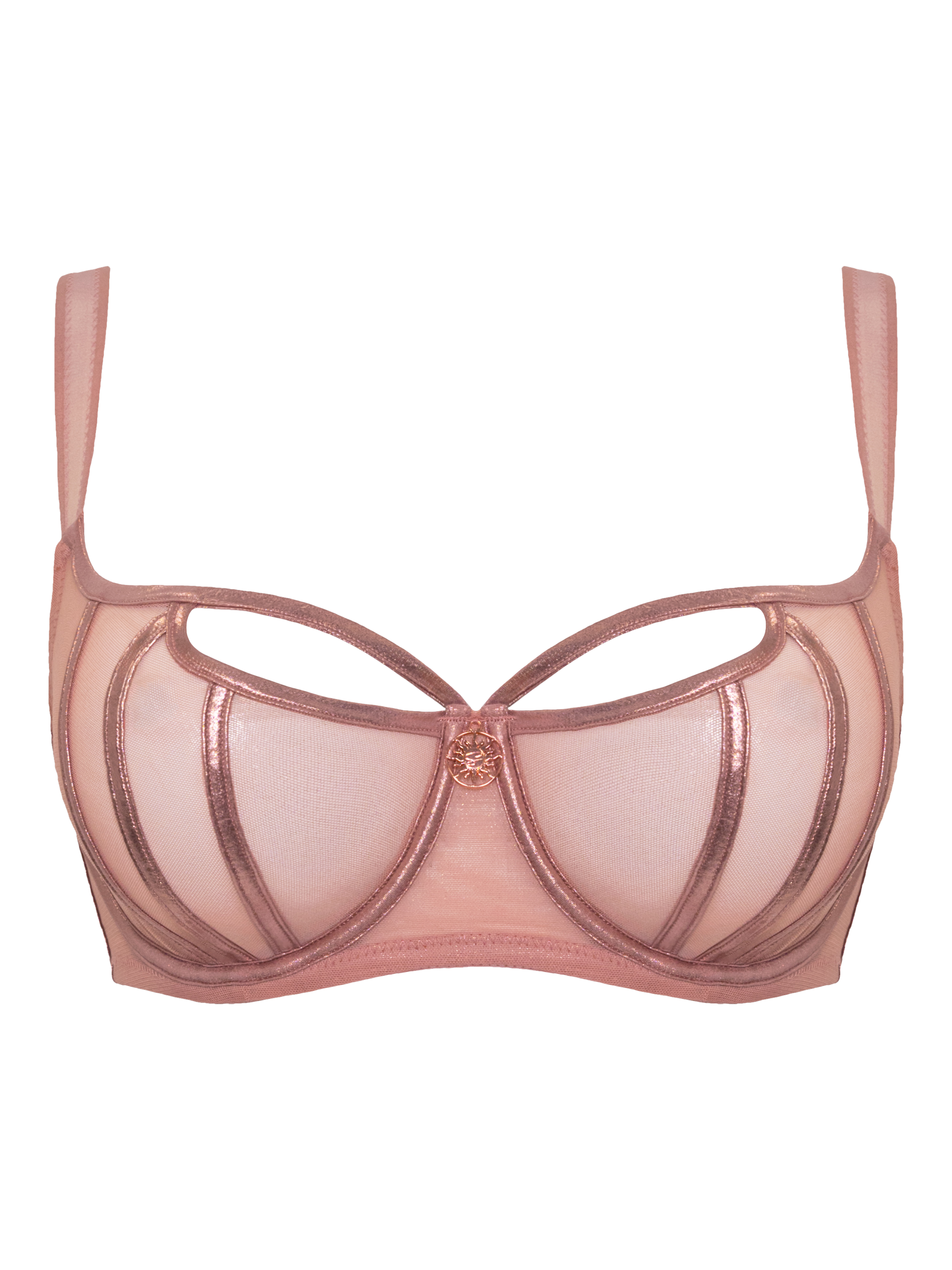 Product image 9 of 9, which shows Curvy Kate Eos Underwired Balcony Bra, Rose Gold, 30DD