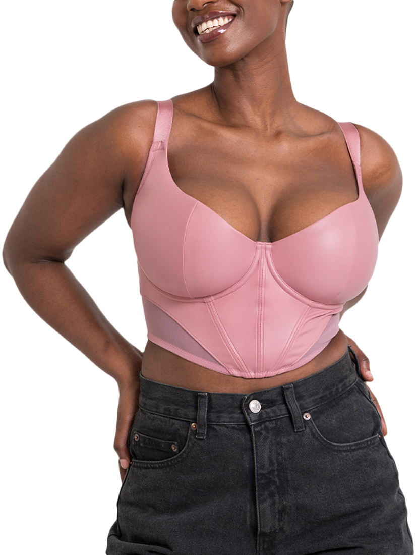 Product image 5 of 11, which shows Curvy Kate Storm Longline Balcony Bra, Dusky Rose, 30D