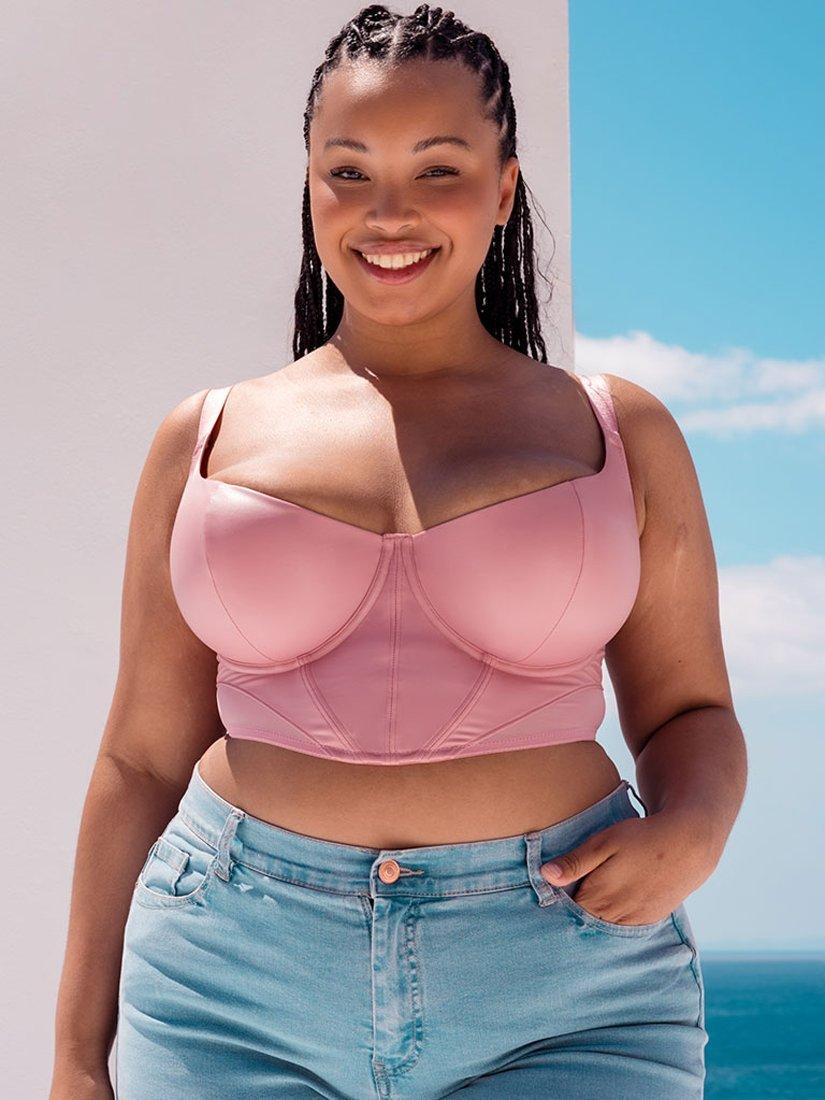 Product image 8 of 11, which shows Curvy Kate Storm Longline Balcony Bra, Dusky Rose, 30D