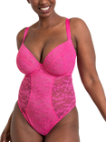 Curvy Kate All Night Lace Body, Hot Pink/Blush