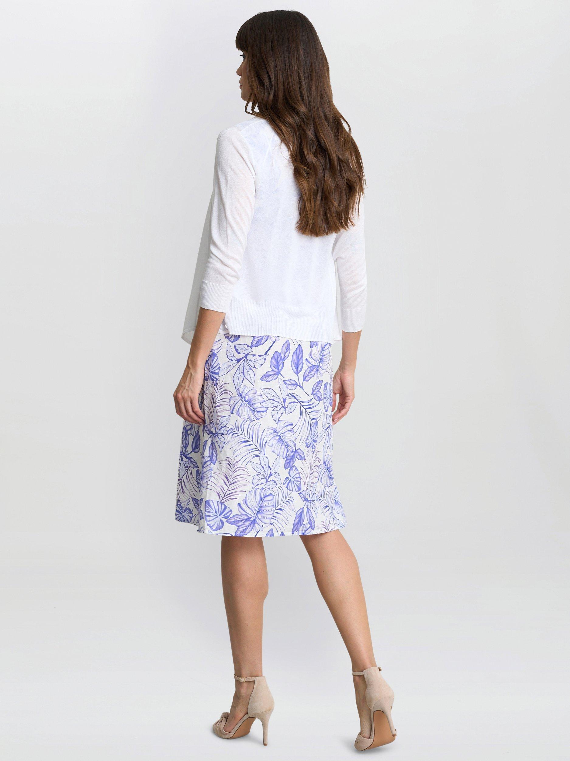 Product image 2 of 5, which shows Gina Bacconi Maya Tie Waist Cardigan, White, S