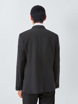 John Lewis Regular Fit Embroidered Wool Blend Dinner Jacket, Black - view 2, Black