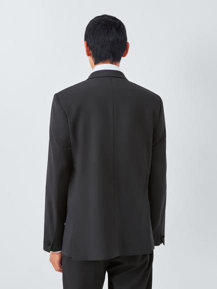 John Lewis Regular Fit Embroidered Wool Blend Dinner Jacket, Black - view 2, Black