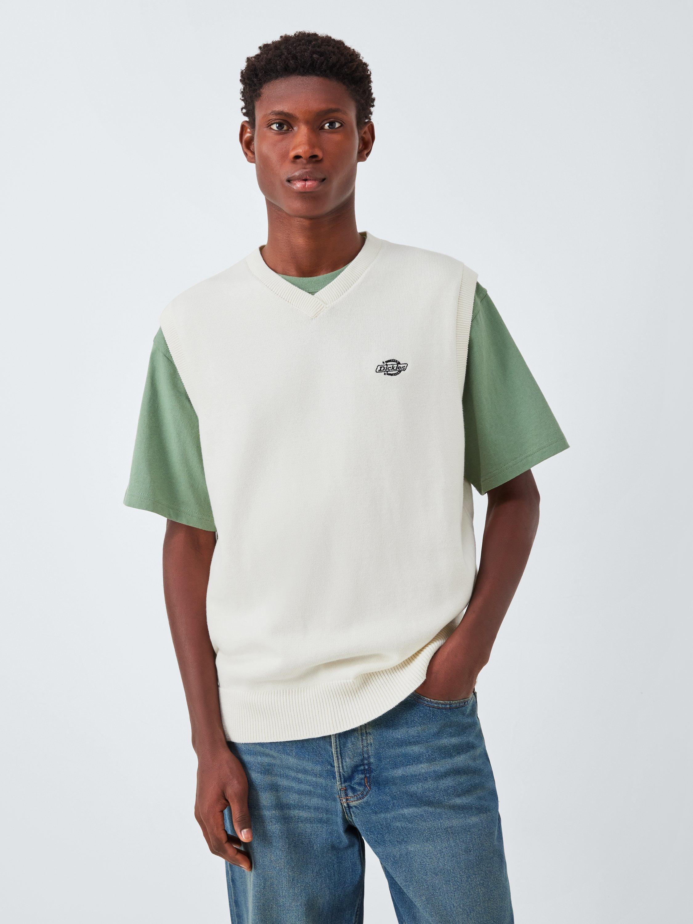 Dickies Summerdale Cotton Sweater Vest, Egret