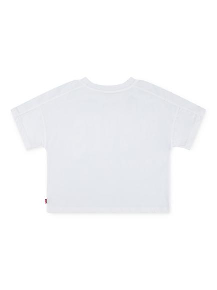 Levi's Kids' Dolman Cotton Blend Short Sleeved Logo T-Shirt, Blanc De Blanc - view 2, Blanc De Blanc