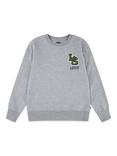 Levi's Kids' Cotton Blend Monogram Crew Neck Sweatshirt, Grey Heather